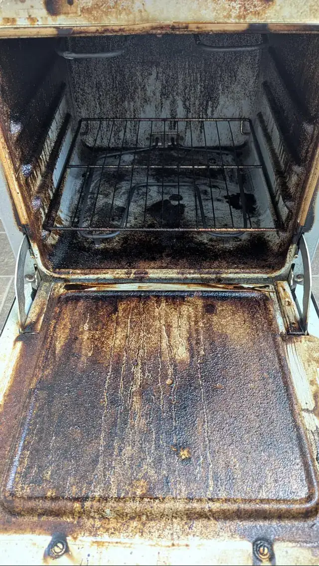 Oven before cleaning